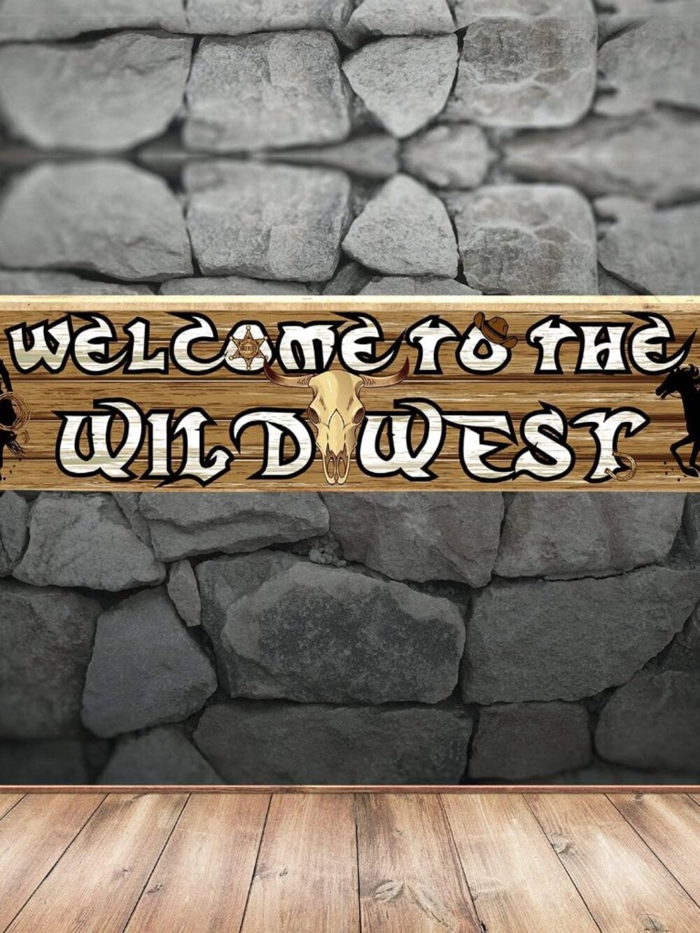 Welcome to The Wild West Banner for Western Party Decorations